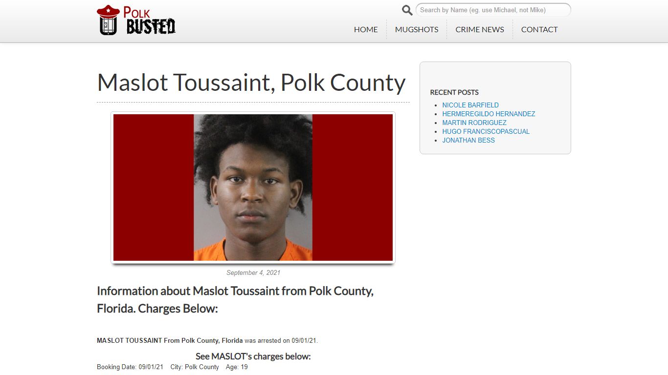 MASLOT TOUSSAINT - Polk